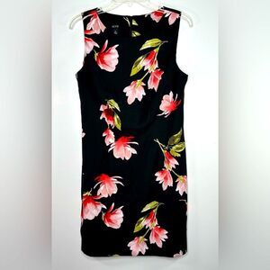 ALYX Sleeveless Black Pink Floral Sheath‎ Dress Sz 10